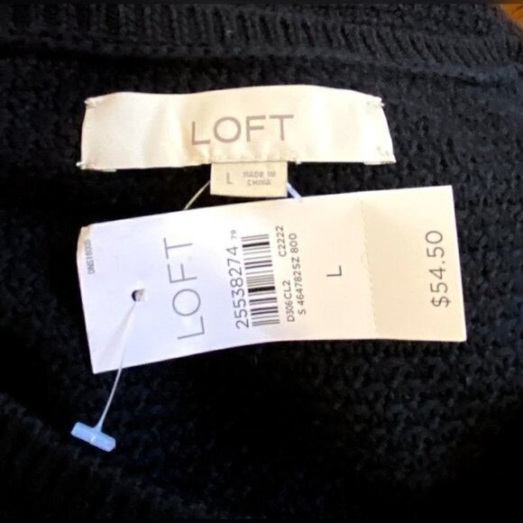 NWT Loft black knit shell with underlay - Picture 7 of 9